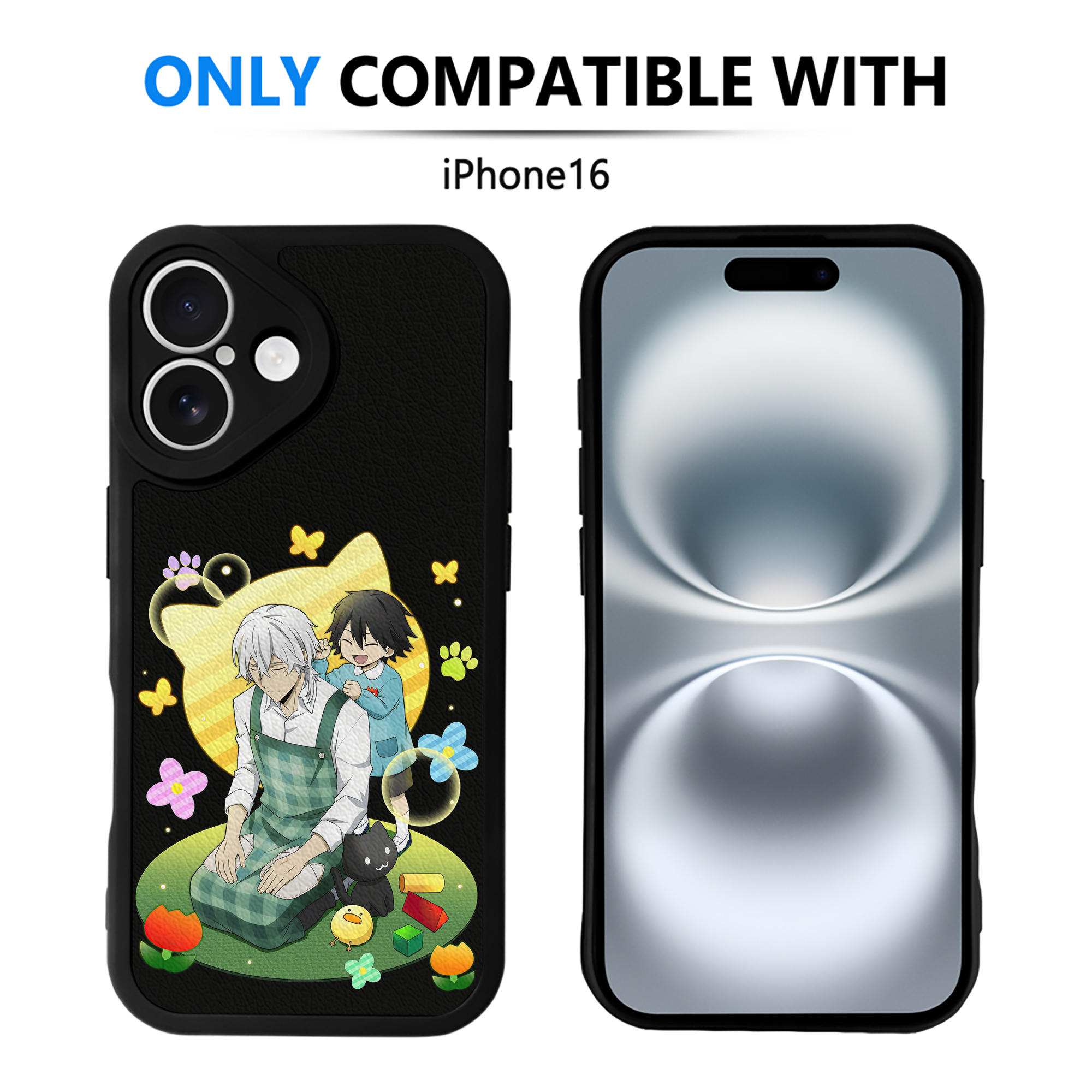 （画像用） 文豪ストレイドッグス Bungo Stray Dogs 【iPhone 16シリーズ対応】シリコンスマホケース（レザー調） 材質：シリコン